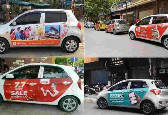 Quảng Cáo Dán Trên Xe Taxi